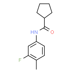ChemSpider 2D Image | N-(3-Fluoro-4-methylphenyl)cyclopentanecarboxamide | C13H16FNO