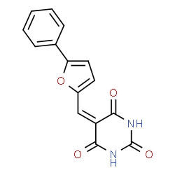 ChemSpider 2D Image | 5-(5-Phenyl-furan-2-ylmethylene)-pyrimidine-2,4,6-trione | C15H10N2O4