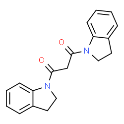 ChemSpider 2D Image | 1,3-Di(indolin-1-yl)propane-1,3-dione | C19H18N2O2