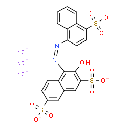 ChemSpider 2D Image | amaranth (FD&C red no. 2) | C20H11N2Na3O10S3