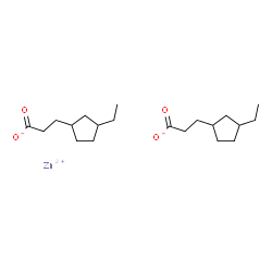 ChemSpider 2D Image | Zinc bis[3-(3-ethylcyclopentyl)propanoate] | C20H34O4Zn