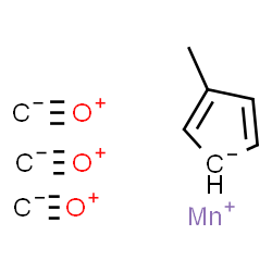 ChemSpider 2D Image | tricarbonyl((1,2,3,4,5-eta)-1-methyl-2,4-cyclopentadien-1-yl)- manganese | C9H7MnO3