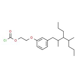 ChemSpider 2D Image | 2-[3-(2,4-dimethyl-3-propylheptyl)phenoxy]ethyl chlorocarbonate | C21H33ClO3