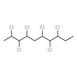 ChemSpider 2D Image | 2,3,4,6,7,8-Hexachlorodecane | C10H16Cl6