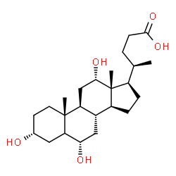 ChemSpider 2D Image | 6a,12a-Dihydroxylithocholic acid | C24H40O5