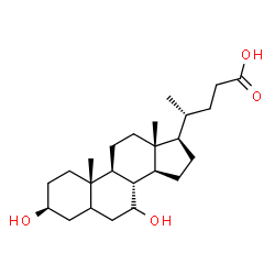 ChemSpider 2D Image | (3beta,7beta)-3,7-Dihydroxycholan-24-oic acid | C24H40O4