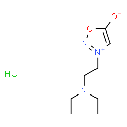 ChemSpider 2D Image | 3-[2-(Diethylamino)ethyl]-1,2,3-oxadiazol-3-ium-5-olate hydrochloride (1:1) | C8H16ClN3O2