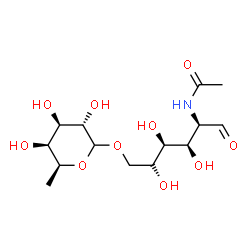 ChemSpider 2D Image | N-Acetyl-6-O-L-fucosyl-D-glucosamine | C14H25NO10