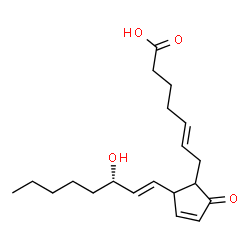 ChemSpider 2D Image | (5E,13E,15S)-15-Hydroxy-9-oxoprosta-5,10,13-trien-1-oic acid | C20H30O4