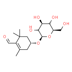 ChemSpider 2D Image | (1R)-4-Formyl-3,5,5-trimethyl-3-cyclohexen-1-yl beta-D-talopyranoside | C16H26O7