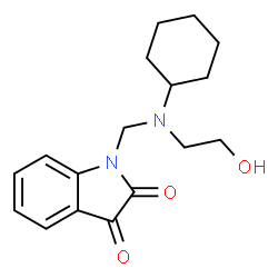 ChemSpider 2D Image | 1-{[Cyclohexyl(2-hydroxyethyl)amino]methyl}-1H-indole-2,3-dione | C17H22N2O3