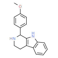 ChemSpider 2D Image | 1-(4-Methoxyphenyl)-2,3,4,9-tetrahydro-1H-beta-carboline | C18H18N2O