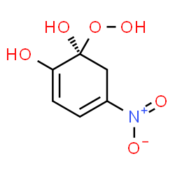 ChemSpider 2D Image | (1S)-1-Hydroperoxy-5-nitro-2,4-cyclohexadiene-1,2-diol | C6H7NO6