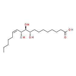 ChemSpider 2D Image | (9S,10S,11R,12Z)-9,10,11-Trihydroxy-12-octadecenoic acid | C18H34O5