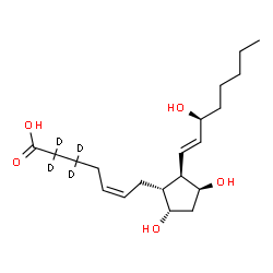 ChemSpider 2D Image | (5Z,9alpha,11beta,13E,15S)-9,11,15-Trihydroxy(2,2,3,3-~2~H_4_)prosta-5,13-dien-1-oic acid | C20H30D4O5