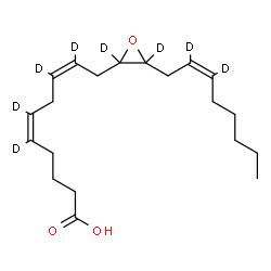 ChemSpider 2D Image | (5Z,8Z)-10-{3-[(2Z)-(2,3-~2~H_2_)-2-Octen-1-yl](~2~H_2_)-2-oxiranyl}(5,6,8,9-~2~H_4_)-5,8-decadienoic acid | C20H24D8O3