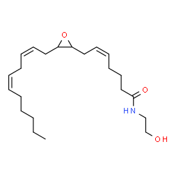 ChemSpider 2D Image | (5Z)-N-(2-Hydroxyethyl)-7-{3-[(2Z,5Z)-2,5-undecadien-1-yl]-2-oxiranyl}-5-heptenamide | C22H37NO3