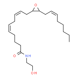 ChemSpider 2D Image | (5Z,8Z)-N-(2-Hydroxyethyl)-10-{3-[(2Z)-2-octen-1-yl]-2-oxiranyl}-5,8-decadienamide | C22H37NO3