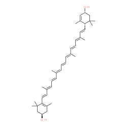 ChemSpider 2D Image | (3R,3'R,6S)-4,5-Didehydro-5,6-dihydro-beta,beta-carotene-3,3'-diol | C40H56O2