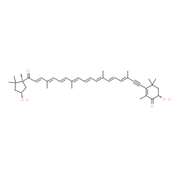 ChemSpider 2D Image | (3S,3'R,5'S)-3,3'-Dihydroxy-7,8-didehydro-beta,kappa-carotene-4,6'-dione | C40H52O4