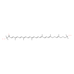 ChemSpider 2D Image | (3E)-1,1'-Dihydroxy-3,4-didehydro-1,1',2,2',7',8'-hexahydro-psi,psi-caroten-2-one | C40H58O3