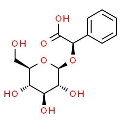 ChemSpider 2D Image | (2R)-(beta-D-Glucopyranosyloxy)(phenyl)acetic acid | C14H18O8