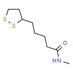 ChemSpider 2D Image | 5-(1,2-Dithiolan-3-yl)-N-methylpentanamide | C9H17NOS2
