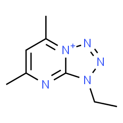 ChemSpider 2D Image | 3-Ethyl-5,7-dimethyl-3H-tetrazolo[1,5-a]pyrimidin-8-ium | C8H12N5