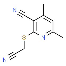 ChemSpider 2D Image | 2-Cyanomethylsulfanyl-4,6-dimethyl-nicotinonitrile | C10H9N3S