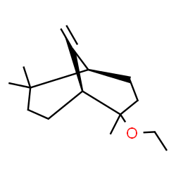 ChemSpider 2D Image | (1S,5S)-2-Ethoxy-2,6,6-trimethyl-9-methylenebicyclo[3.3.1]nonane | C15H26O
