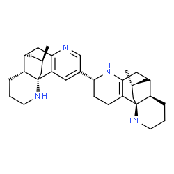 ChemSpider 2D Image | (1R,1'R,5'R,9S,9'S,10R,10'R,16R,16'R)-16,16'-Dimethyl-4,5'-bi(6,14-diazatetracyclo[7.5.3.0~1,10~.0~2,7~]heptadecane)-2,2'(7'),4,6-tetraene | C32H46N4