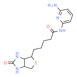 ChemSpider 2D Image | N-(6-Amino-2-pyridinyl)-5-(2-oxohexahydro-1H-thieno[3,4-d]imidazol-4-yl)pentanamide | C15H21N5O2S