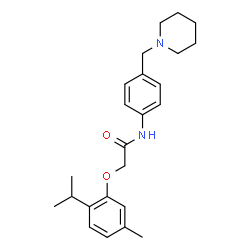 ChemSpider 2D Image | 2-(2-Isopropyl-5-methylphenoxy)-N-[4-(1-piperidinylmethyl)phenyl]acetamide | C24H32N2O2