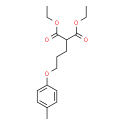 ChemSpider 2D Image | Diethyl [3-(4-methylphenoxy)propyl]malonate | C17H24O5