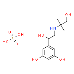 ChemSpider 2D Image | 1-(3,5-Dihydroxyphenyl)-2-((1,1-dimethyl-2-hydroxyethyl)amino)ethanol sulfate | C12H21NO8S