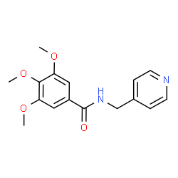 ChemSpider 2D Image | 3,4,5-Trimethoxy-N-(4-pyridinylmethyl)benzamide | C16H18N2O4