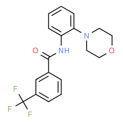 ChemSpider 2D Image | N-[2-(4-Morpholinyl)phenyl]-3-(trifluoromethyl)benzamide | C18H17F3N2O2