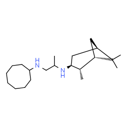 ChemSpider 2D Image | N~1~-Cyclooctyl-N~2~-[(1S,2S,3S,5R)-2,6,6-trimethylbicyclo[3.1.1]hept-3-yl]-1,2-propanediamine | C21H40N2