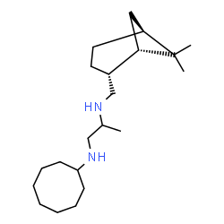 ChemSpider 2D Image | N~1~-Cyclooctyl-N~2~-{[(1S,2R,5S)-6,6-dimethylbicyclo[3.1.1]hept-2-yl]methyl}-1,2-propanediamine | C21H40N2