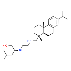 ChemSpider 2D Image | (2S)-2-{[2-(Abieta-8,11,13-trien-18-ylamino)ethyl]amino}-4-methyl-1-pentanol | C28H48N2O