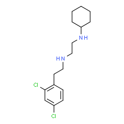 ChemSpider 2D Image | N-Cyclohexyl-N'-[2-(2,4-dichlorophenyl)ethyl]-1,2-ethanediamine | C16H24Cl2N2