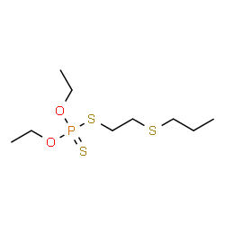 ChemSpider 2D Image | O,O-Diethyl S-[2-(propylsulfanyl)ethyl] phosphorodithioate | C9H21O2PS3