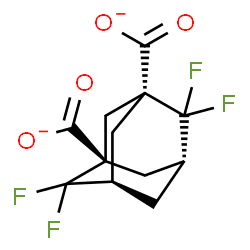 ChemSpider 2D Image | (1S,3S,5R,7R)-4,4,8,8-Tetrafluoro-1,3-adamantanedicarboxylate | C12H10F4O4