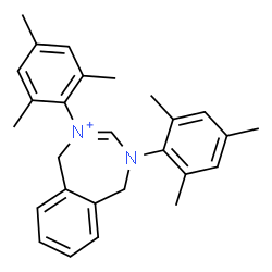 ChemSpider 2D Image | 2,4-Dimesityl-4,5-dihydro-1H-2,4-benzodiazepin-2-ium | C27H31N2