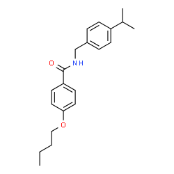 ChemSpider 2D Image | 4-Butoxy-N-(4-isopropylbenzyl)benzamide | C21H27NO2