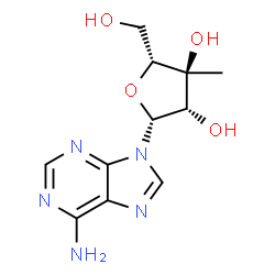 ChemSpider 2D Image | 9-(3-C-Methyl-beta-D-arabinofuranosyl)-9H-purin-6-amine | C11H15N5O4
