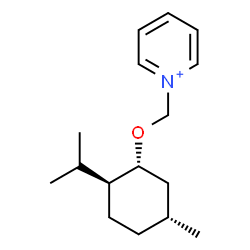 ChemSpider 2D Image | 1-({[(1R,2S,5R)-2-Isopropyl-5-methylcyclohexyl]oxy}methyl)pyridinium | C16H26NO