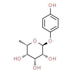 ChemSpider 2D Image | 4-Hydroxyphenyl 6-deoxy-alpha-L-talopyranoside | C12H16O6
