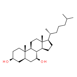 ChemSpider 2D Image | 5alpha-Cholestane-3beta,7beta-diol | C27H48O2