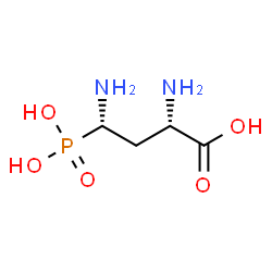 ChemSpider 2D Image | (2S,4S)-2,4-Diamino-4-phosphonobutanoic acid | C4H11N2O5P